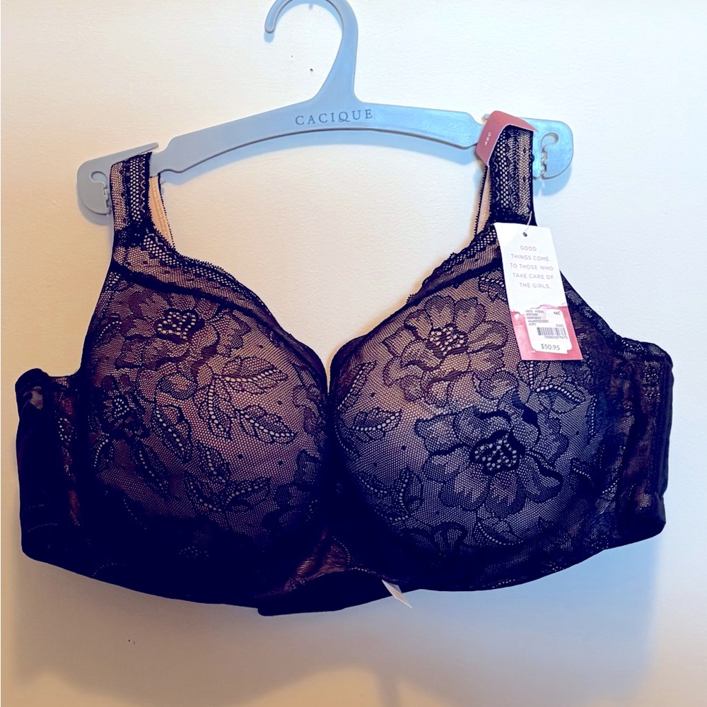 NWT Cacique Lightly Lined Balconette Bra  36C Lane Bryant